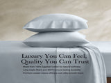 4 Pieces Queen Sateen Sheet Set,Blue B035P381320