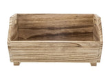 2-Piece Set Natural Wood Stacking Open Front Decorative Storage Bins, 11 in x 16.5 in x 10 in 27958653