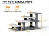 Modular Pet Cat Stairs, 2/3/4Step Flexible Setup Pet Steps for Bed and Sofa T3971P612033