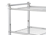 2 Tier Wall Mounted Metal Shelf with Towel Rack 13879388