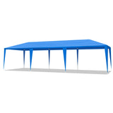 ZNTS 10'x30' Outdoor Party Tent with 8 Removable Sidewalls, Waterproof Canopy Patio Wedding Gazebo, Blue 03964821