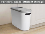 2 Packs Bathroom Trash Can, 2.6 Gallon Small Plastic Garbage Bucket Bin with Lid, White 23804406