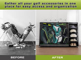 Gray Wooden Golf Bag Storage Rack 33785047