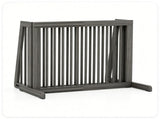 Adjustable Expandable Wooden Pet Gate 22 Inch Tall Freestanding Safety Fence, Gray Pine Wood Slide 24213249