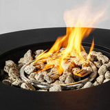 32" Propane Gas Fire Pit Table, 50000 BTU Round Steel Fire Pit for Outside Patio Deck Garden 60018684