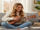 21" Solid Mahogany Ukulele with 151 Professional Tuners, Complete Starter Kit for Beginners 86084715