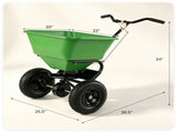 Green Heavy-Duty Walk-Behind Broadcast Lawn Spreader, 66 Lbs Capacity Adjustable Flow Control, 97247340