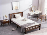 Twin Pine Frame Painted Single-Layer Wooden Curved Headboard and Footboard Frame Wooden 79981219