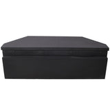 46"X18"X14.5" Tongue Truck Box Black Heavy Duty Steel Trailer Tongue Box, 6.7 CUFT Capacity, With W465P225052