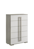 ZNTS Olivia Contemporary Style 5-Drawer Chest Made with Wood in White B009P241739