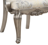 ZNTS ACME Ariadne Side Chair , Velvet & Antique Plantinum Finish DN02282