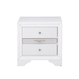 2 Drawers and 1 Jewelry Drawer Nightstand, White B016P253285