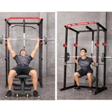 ZNTS Power Cage Squat Rack Stands Gym Equipment 1000-Pound Capacity Exercise Olympic 44896527