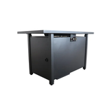 25" H x 42" W Steel Outdoor Fire Pit Table with Lid B120P205629