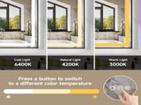 60x36" Black Eco-Friendly Silver Mirror Dual LED Light Strips Front and Back LightingUnable ship on 02843590