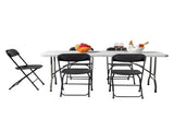 6FT Outdoor Courtyard Foldable Long Table 83891825
