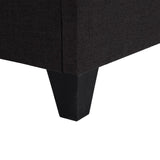 Modern Dark Grey Upholstered Platform Bed Frame, Twin B011P202575