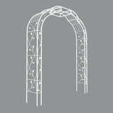 Metal Garden W74.4'' x H98.4'' Garden Arbor Trellis Climbing Plants Support Rose Outdoor W1586P268771