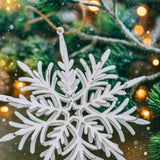 6PCS Set Christmas Tree Ornaments 6.1x1.8x6.3in Iron Snowflake Hanger Decorative Hanging Pendant for 26343927