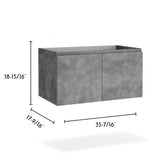 DAX Malibu Single Vanity Cabinet 36 Inches Cement B2702P226985