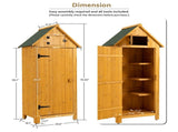 Outdoor Tool Storage Cabinet, Wooden Fir Garden Shed with Single Storage Door 75540966