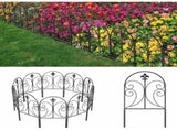 Decorative Garden Fence 10 Pack, 24in, Rustproof Metal Fencing, Arched 47654300