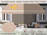 98.4"D x 117"W x 59"H retractable awning Khaki 68786834