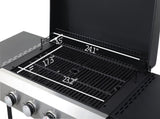 4-Burner Propane Gas BBQ Grill, SS Plancha, 49200BTU Output With Wire Enamel Cooking Grids For W2938P208389