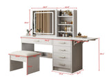 Fashion Vanity Desk Mirror and Lights for Makeup open shelves and Chair, Vanity Mirror 48162122