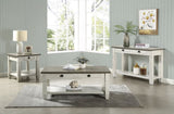 Rosy Brown and Antique White Finish 1pc Sofa Table with 2 Drawers Bottom Shelf Wooden Living Room B011P175713
