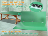 7ft Green Mid-Size Ping Pong Conversion Top Foldable & Portable Table Tennis Table Top for Indoor W1408P293380