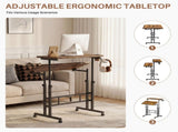 Standing Desk with Wheels, Dual Desktop Height Adjustable Desk, Treadmill Desk for Walking Pad, 17161861