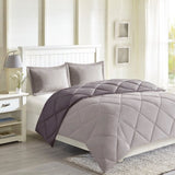 Full/Queen 3M Scotchgard Diamond Quilting Reversible Down Alternative Comforter Set B03598992