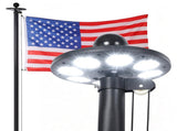 Flagpole 20FT for Outside House in Ground,11 Gauge Heavy Duty Flag Pole Kit with 136 LED Ultra W465P475078