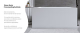 51'' Solid Surface Matte Tub, Freestanding Solid Surface Resin Stone Bathtub, Solid Surface Matte W2753P294506