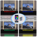TV Console with Storage Cabinets, Remote, APP Control Long LED TV Stand, Full RGB Color 77609175