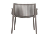 Summer - 4pcs Modern Stackable Plastic Armchair for Indoor/Outdoor Use Ergonomic Slatted Back W3450P323327