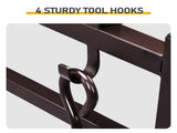 Double Layer Firewood Holder With Animal Pattern And Tools, Brown 28714394
