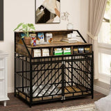 ZNTS 43.3 inch Dog Crate Furniture for Large Dogs,Wooden Dog Crate Divider,Double Door Dog Kennel 88510541