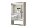 Burlington Rectangle Medicine Cabinet with Mirror Light Grey B06280282
