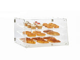 3-Tier Commercial Countertop Bakery Display Case, Acrylic Pastry Display Box with Rear Door Access, 62814467