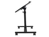 Four-Wheel Multifunctional Flat Surface Lifting Computer Desk Black 12535669