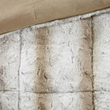 Full/Queen 4PC Faux Fur Comforter Set B03597020