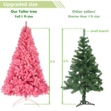 6 FT Artificial Christmas Tree, Unlit Christmas Pine Tree with 1000 Branch Tips and Sturdy Metal 27486356