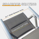 Patio Folding Chairs Set of 2, Aluminium Frame Outdoor Reclining Patio Chairs for Garden Camping W1859P210876