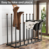 ZNTS Boot Rack Organizer for 8 Pairs, Free Standing Boot Storage Metal Shoe Rack Fit for Tall Boots 37432276