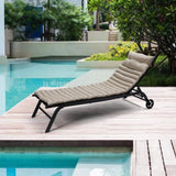 ZNTS 2PCS Set Outdoor Lounge Chair Cushion Replacement Patio Funiture Seat Cushion Chaise Lounge W2911P211855