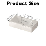 16" Small Bathroom Vanity Wall Mounted,Small Acacia Solid Wood Bathroom Vanity with White SMC Resin W2011P307016