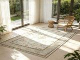 Blue 8x10 Indoor Machine Washable Area Rug Bohemian Design Carpet, Easy Clean for Living Room, 27398976