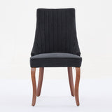 Rayon Cloth Flocking Linen Dining Chairs Channel Kitchen Dinner Chair Comfy Fabric Upholstered W1143P233646